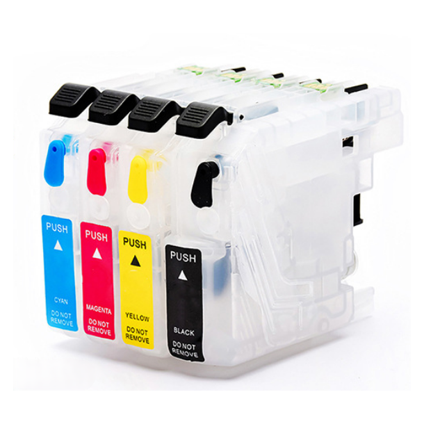 Pixojet refill blk Brother LC 123 / LC 125 / LC 127, 4-farvet patronst (standard)