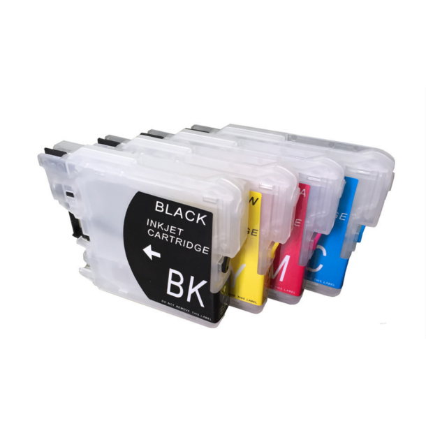 Pixojet refill patronset Brother LC11 / LC39 / LC 980 / LC 1100, 4-f&auml;rgad