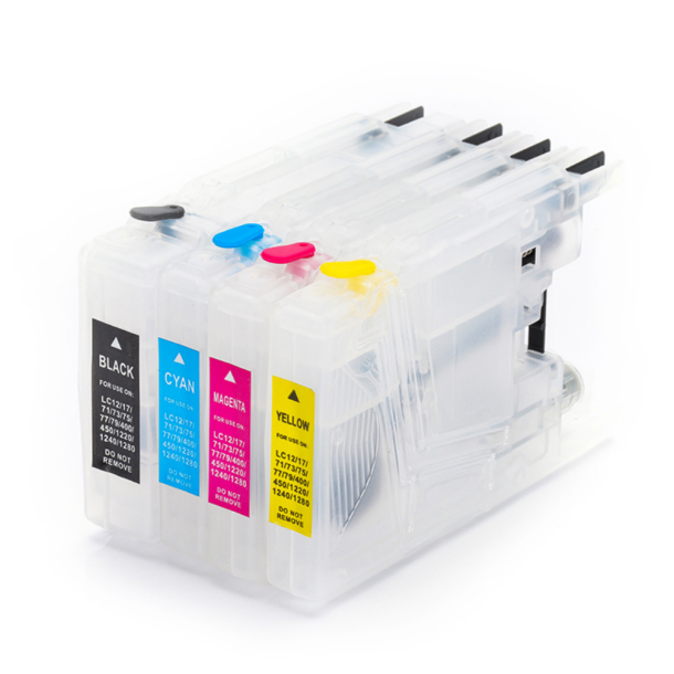 Pixojet refill cartridge set Brother LC 122 / LC 1240 / LC 1280, 4-color