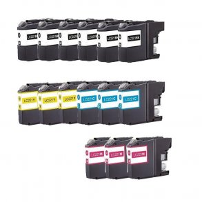 Pixojet ink cartridges Brother LC 221, 15 pcs. discount pack 186 ml