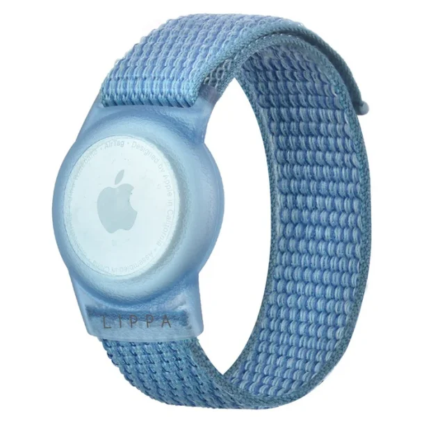 Lippa nylon wrist strap for AirTag and Smart Finder, Blue