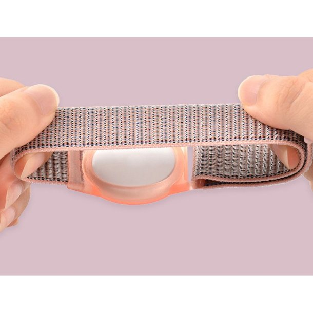 Lippa nylon handledsrem fr AirTag och Smart Finder, rosa