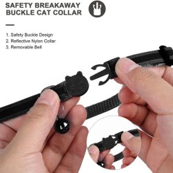 Lippa katthalsband fr AirTag och Smart Finder, 2232 cm, svart