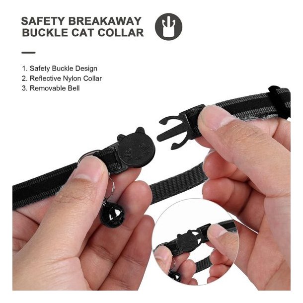 Lippa katthalsband fr AirTag och Smart Finder, 2232 cm, svart