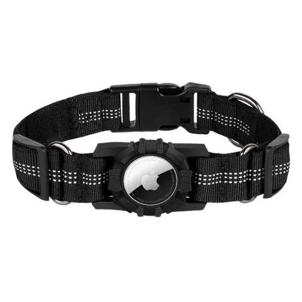 Lippa dog collar for AirTag and Smart Finder, 2834 cm, Small, Black