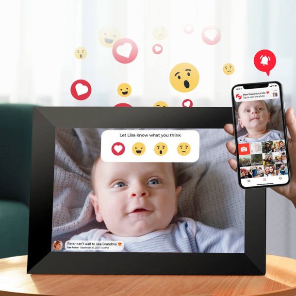 Lippa Frameo 10" Digital Billedramme - Sort