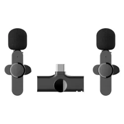 Lippa Dobbelt Trdls Lavalier Mikrofon, USB-C