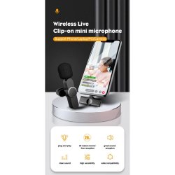 Lippa Dobbelt Trdls Lavalier Mikrofon, USB-C