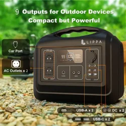 Lippa Power Station 1.488 Wh - Svart