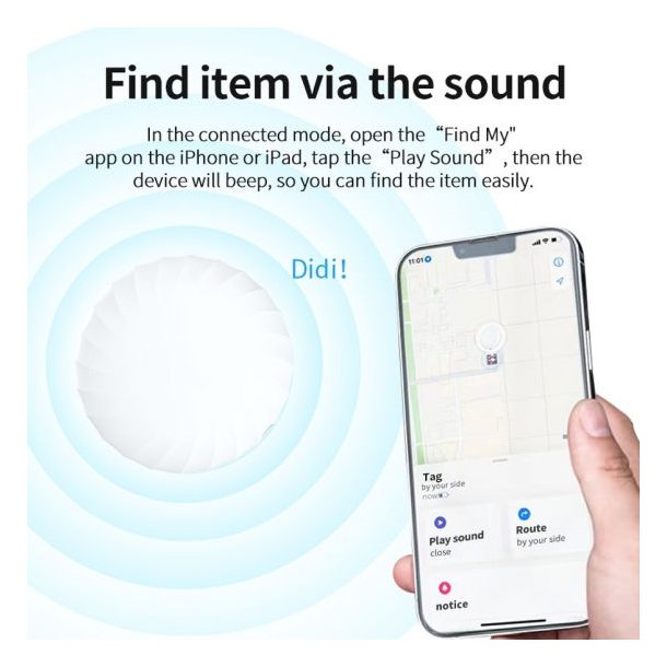 Lippa Smart Finder fr nycklar, saker och husdjur, Apple Find My, 2-pack