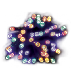 Grundig solcellsljusslinga med 50 LED - 6,4 m, multicolor