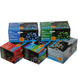 Grundig solcellsljusslinga med 50 LED - 6,4 m, multicolor