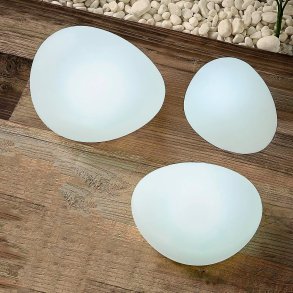 LED ljussten - utomhus m.solcellsfunktion, vit, 3 pack