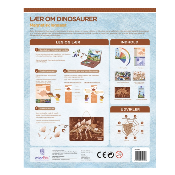 mierEdu Kreativt magnetisk legest - Dinosaur (DA)