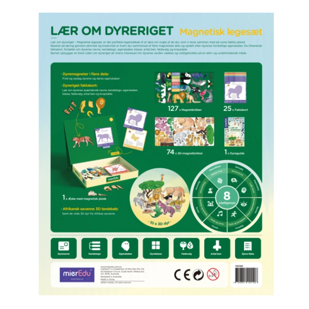 mierEdu Kreativt magnetisk legest - Dyreriget (DA)