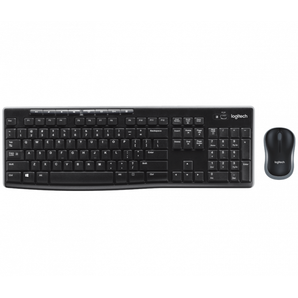 Logitech MK270 Trdl&ouml;st Tangentbord och Mus Set - Svart