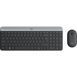 Logitech MK470 Slim Trdl&ouml;st Tangentbord och Mus Set - Grafit