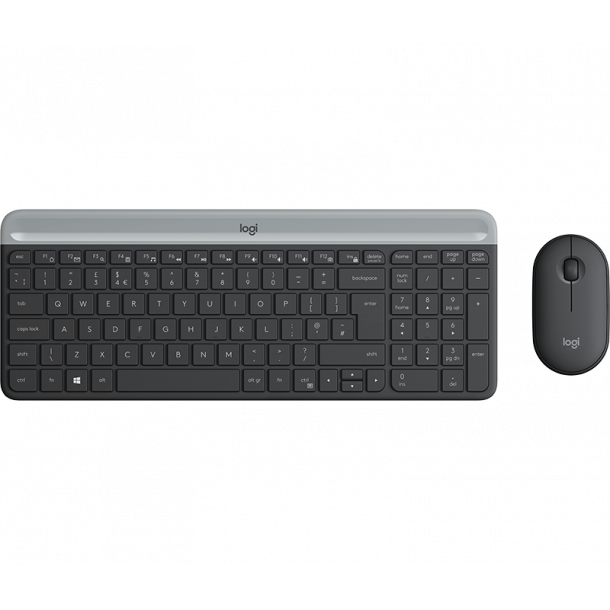 Logitech MK470 Slim trdlst Desktop Set, Graphite