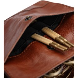 Muud Betina Etui f&ouml;r Stickor - L&auml;der, Rich Brown