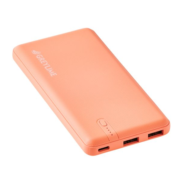 GreyLime OCEAN 10.000 mAh powerbank, Coral Red