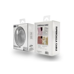 USB - USB-C QC magnetkabel, 1 m, vit