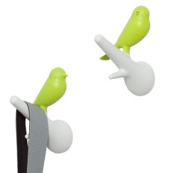 Qualy design Fgel Krok - set om 2 (Vit/Gr&ouml;n)