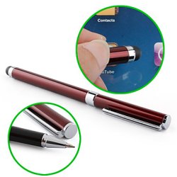 Stylus Touchpen 2-i-1, vit