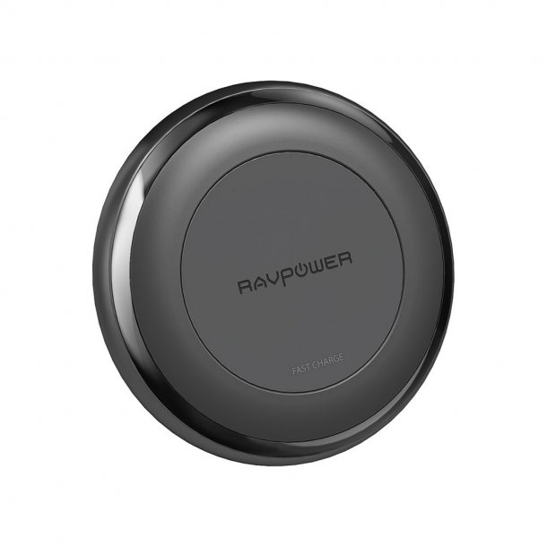 RAVPower Trdls Qi Oplader, 10W inkl. Quick Charge 3.0, Sort