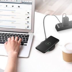 RAVPower Trdls Qi Oplader, 10W inkl. Quick Charge 3.0, Sort