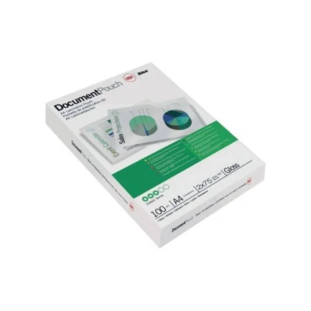 GBC laminating pouches 75my, A4, 100 pcs