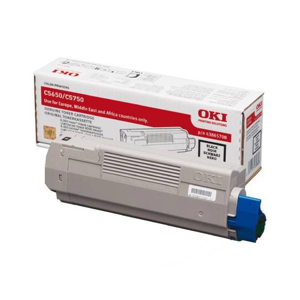 OKI C 5650/5750 BK Original lasertoner (8000 sidor)