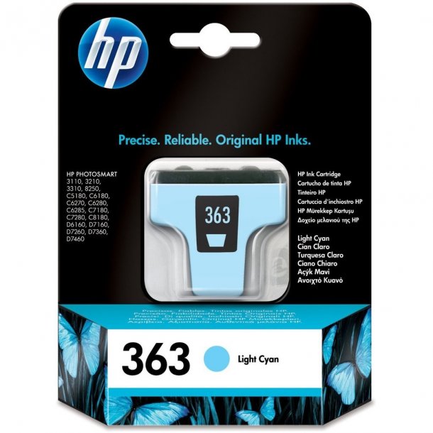 HP 363 LC (C8774EE) ljus cyan bl&auml;ckpatron, Original, 6 ml