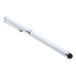 Stylus Touchpen 2-i-1, vit