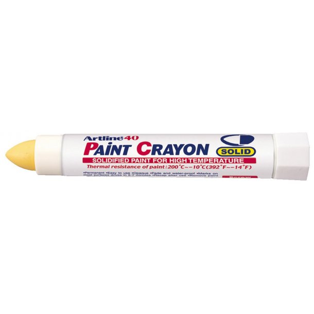 Artline 40 Paint Crayon High temp gul, 12 st