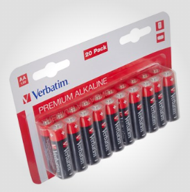 Billede af Verbatim Alkaline AA batterier (20 stk)