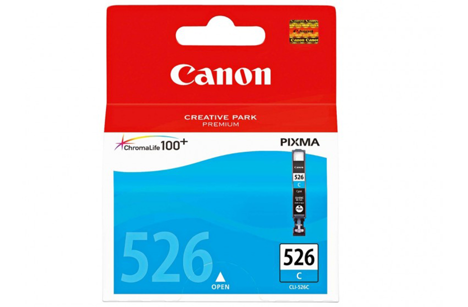 Køb Canon CLI-526C (4541B001)  9ml cyan blækpatron Original - Pris 140.00 kr.