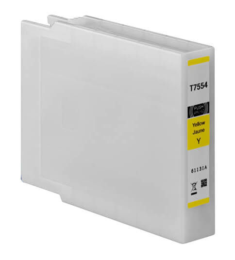 Køb Epson T7554 gul blækpatron 62 ml C13T755440 kompatibel - Pris 199.00 kr.