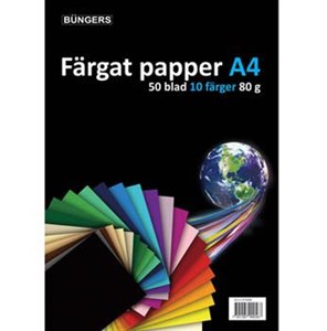 Büngers Farvet kopipapir, 50 ark pr. pakke, blå