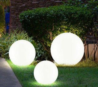 Cozzy udendørs solcelle LED lyskugler, hvid, 3 pak thumbnail