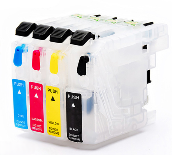 Køb Pixojet refill blæk Brother LC 123 / LC 125 / LC 127, 4-farvet patronsæt (standard) - Pris 399.00 kr.