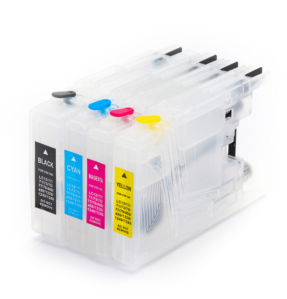 Køb Pixojet refill blæk Brother LC 1220 / LC 1240 / LC 1280, 4-farvet patronsæt - Pris 265.00 kr.