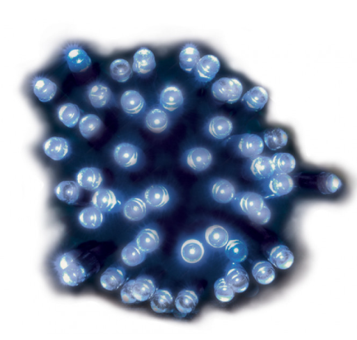 Billede af Grundig solcelle lyskæde, 6.4m, 50led lys, blå hos Pixojet