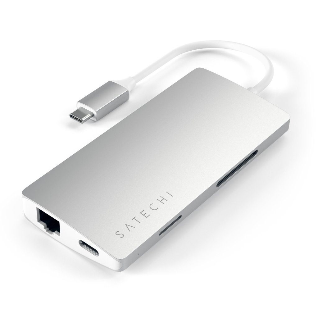 Køb Satechi USB-C Multi-Port Adapter 4K Gigabit Ethernet V2, Silver