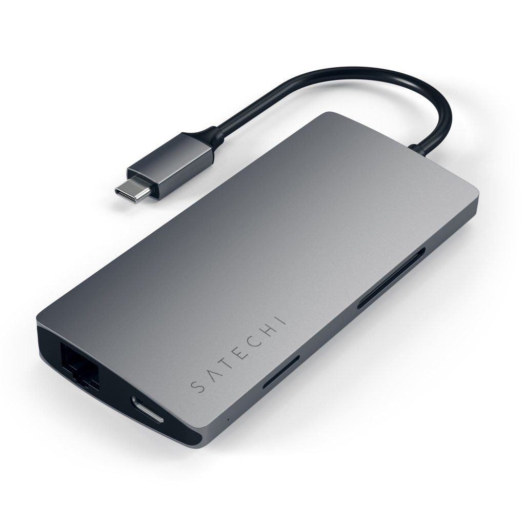 image of Satechi USB-C Multi-Port Adapter 4K Gigabit Ethernet V2, Space Grey