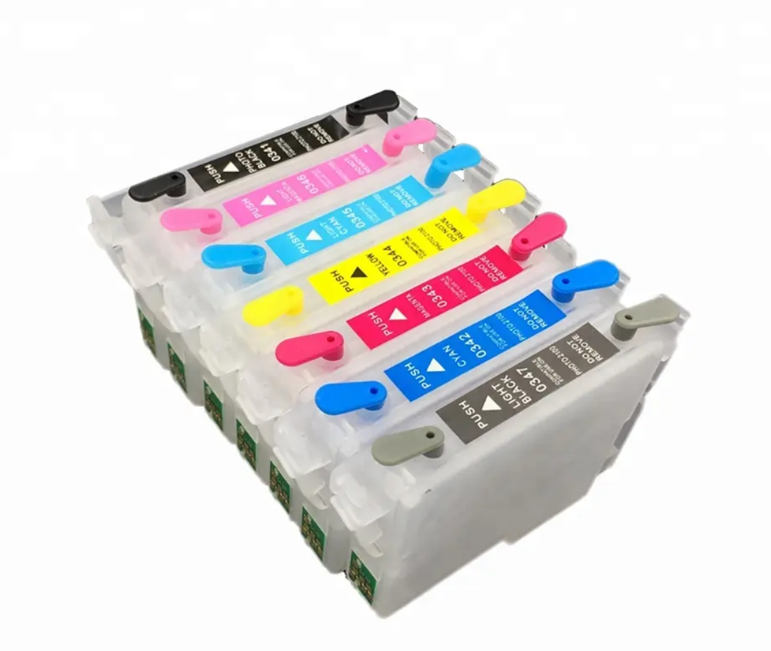 Køb Pixojet refill blæk Epson T0341- T0347, 7-farvet patronsæt - Pris 412.00 kr.
