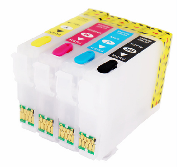 Køb Pixojet refill blæk Epson T1001-T1004, 4-farvet patronsæt - Pris 237.00 kr.