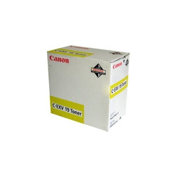 Se Canon C-EXV 19 Y 0400B002 gul toner, original hos Pixojet